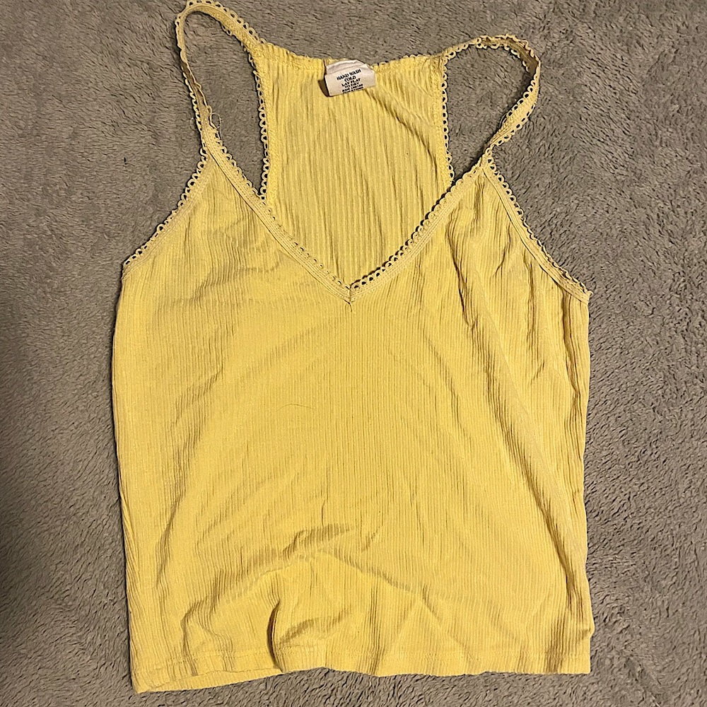 cute yellow tank top from Tilly’s!! 
size: SMALL
condition: like new